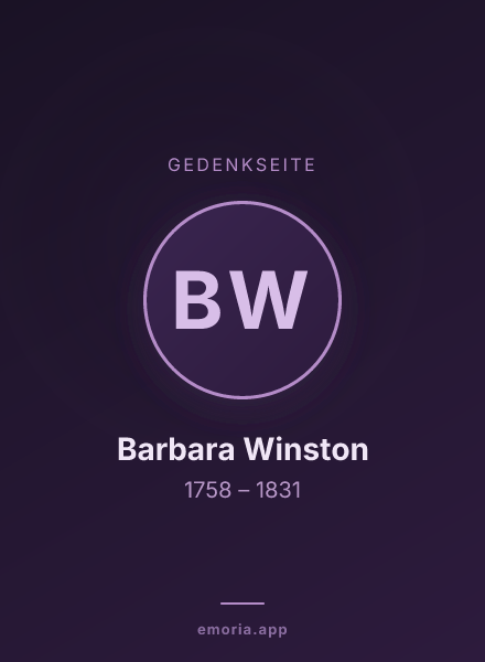 Gedenkportrait von Barbara Winston