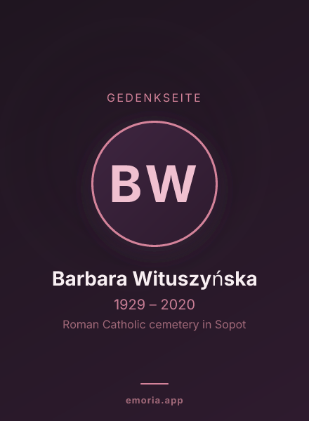 Gedenkportrait von Barbara Wituszyńska