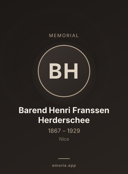 Memorial portrait of Barend Henri Franssen Herderschee