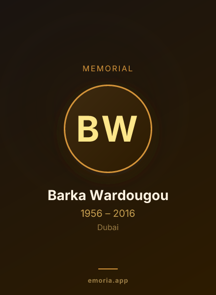 Memorial portrait of Barka Wardougou