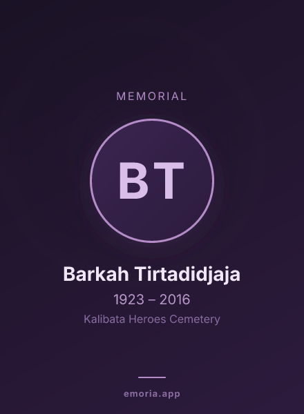 Memorial portrait of Barkah Tirtadidjaja