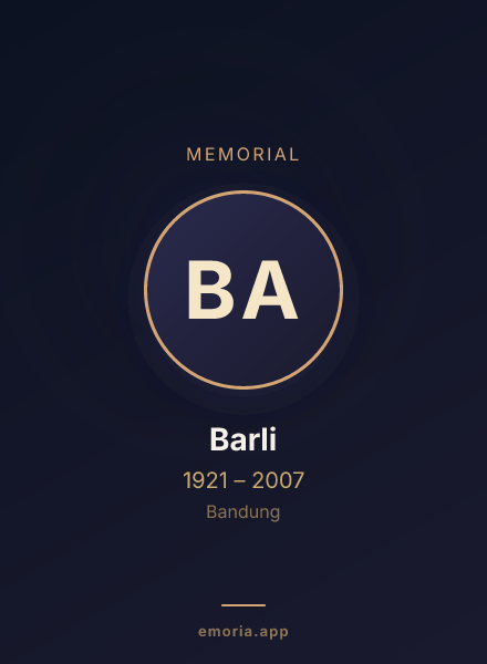 Memorial portrait of Barli