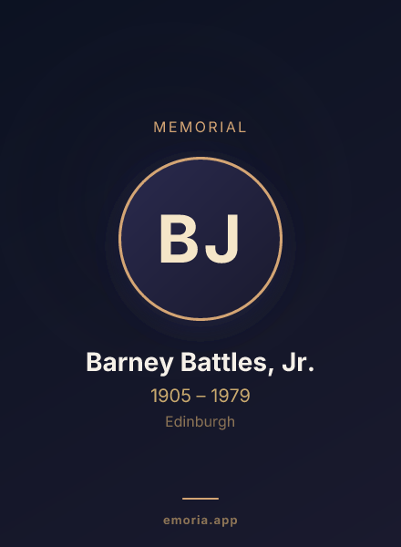 Memorial portrait of Barney Battles, Jr.