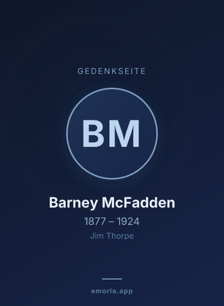 Gedenkportrait von Barney McFadden
