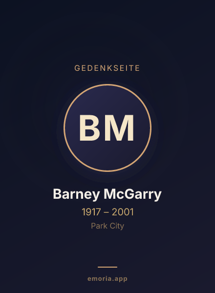 Gedenkportrait von Barney McGarry