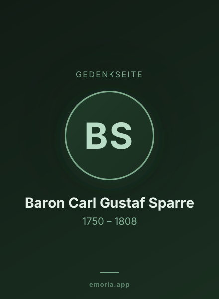 Gedenkportrait von Baron Carl Gustaf Sparre