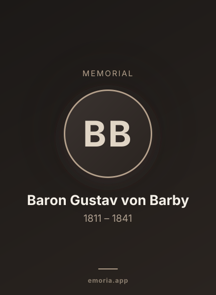Memorial portrait of Baron Gustav von Barby