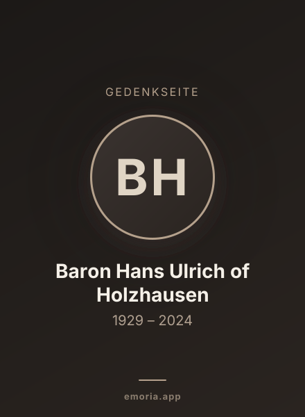 Gedenkportrait von Baron Hans Ulrich of Holzhausen
