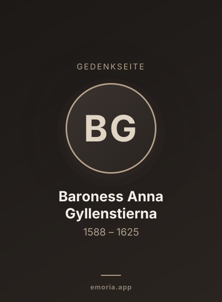 Gedenkportrait von Baroness Anna Gyllenstierna
