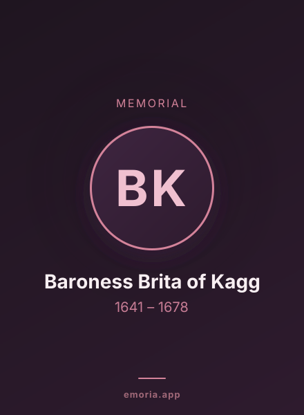 Memorial portrait of Baroness Brita of Kagg