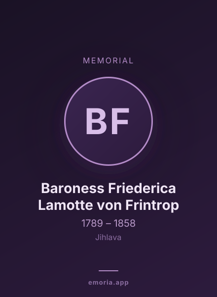 Memorial portrait of Baroness Friederica Lamotte von Frintrop
