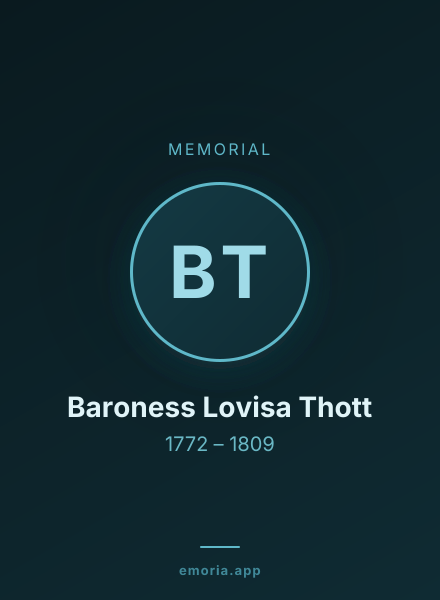 Memorial portrait of Baroness Lovisa Thott
