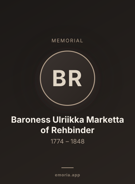 Memorial portrait of Baroness Ulriikka Marketta of Rehbinder