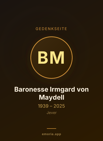 Gedenkportrait von Baronesse Irmgard von Maydell