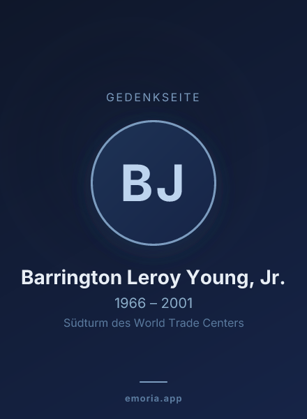Gedenkportrait von Barrington Leroy Young, Jr.