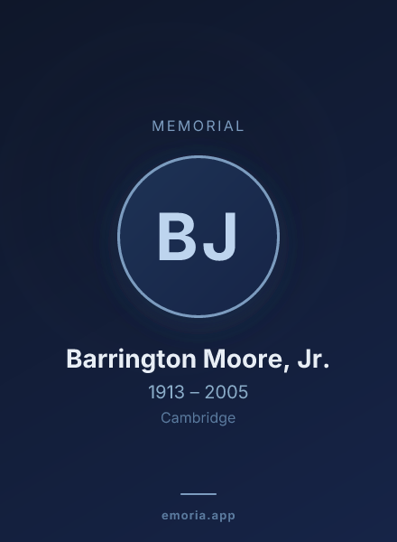 Memorial portrait of Barrington Moore, Jr.