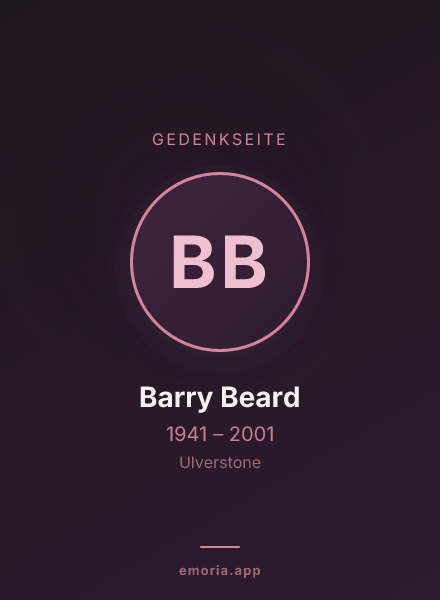 Gedenkportrait von Barry Beard