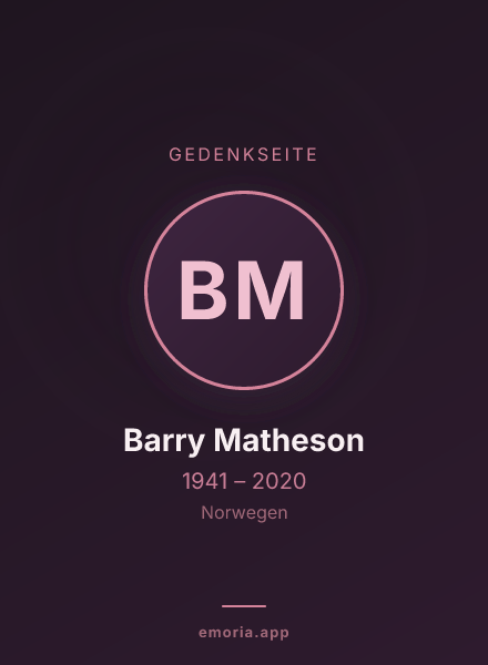 Gedenkportrait von Barry Matheson