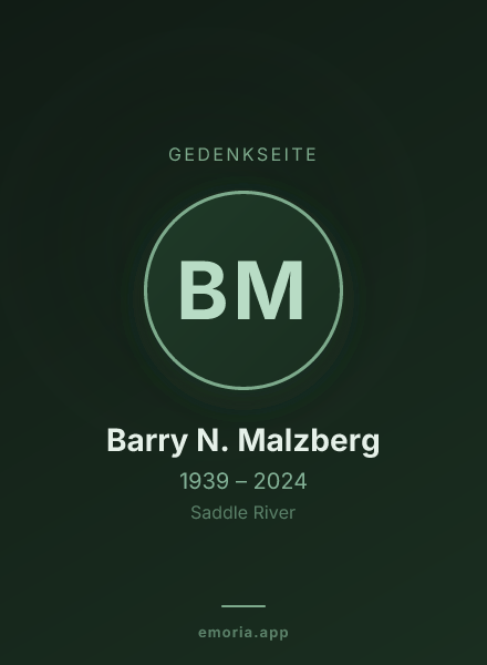 Gedenkportrait von Barry N. Malzberg