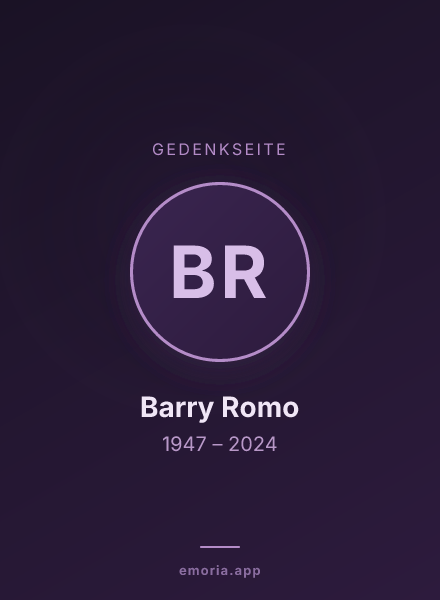 Gedenkportrait von Barry Romo