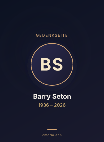 Gedenkportrait von Barry Seton