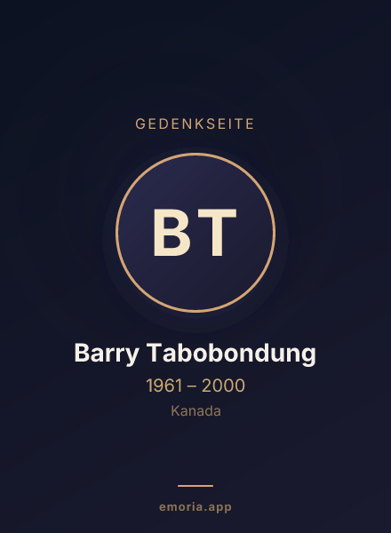 Gedenkportrait von Barry Tabobondung