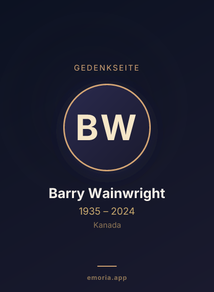 Gedenkportrait von Barry Wainwright
