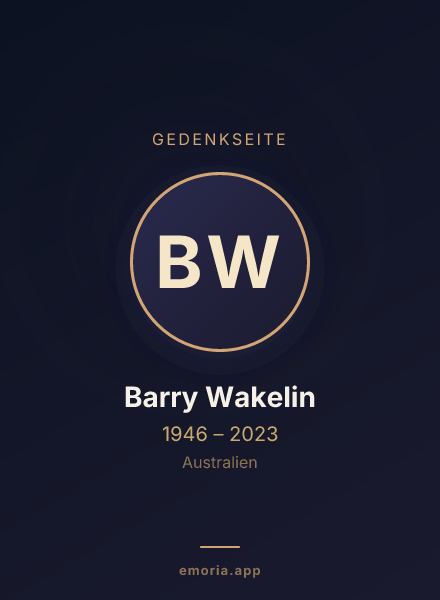 Gedenkportrait von Barry Wakelin