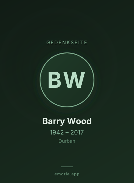 Gedenkportrait von Barry Wood
