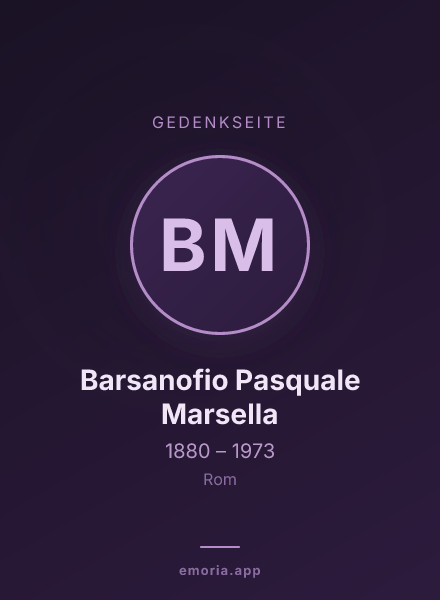 Gedenkportrait von Barsanofio Pasquale Marsella