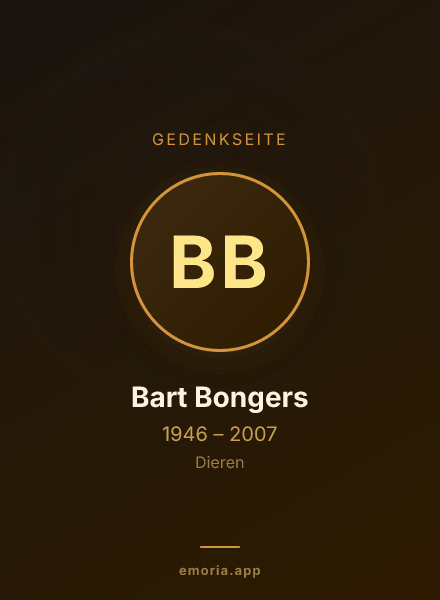 Gedenkportrait von Bart Bongers