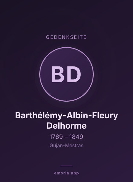 Gedenkportrait von Barthélémy-Albin-Fleury Delhorme