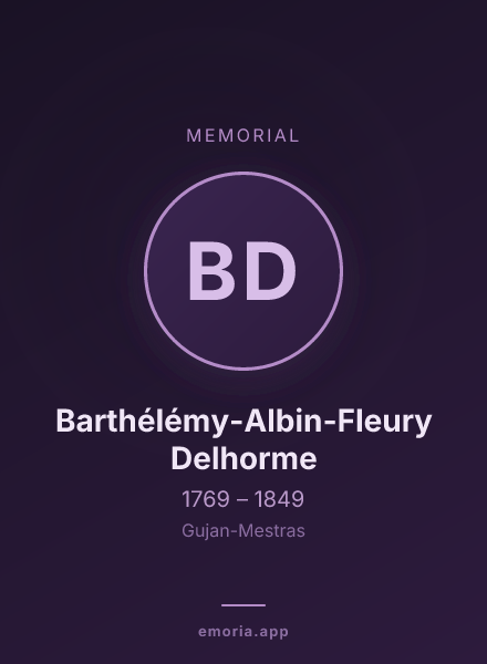 Memorial portrait of Barthélémy-Albin-Fleury Delhorme