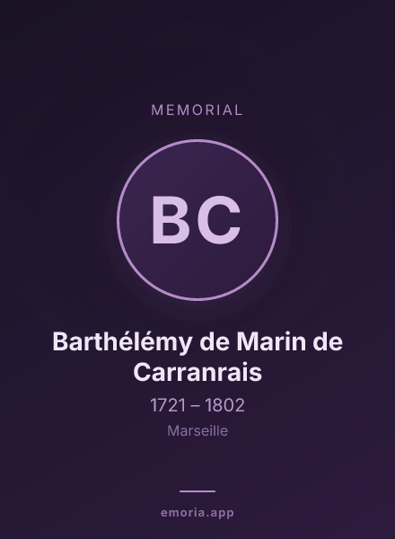 Memorial portrait of Barthélémy de Marin de Carranrais