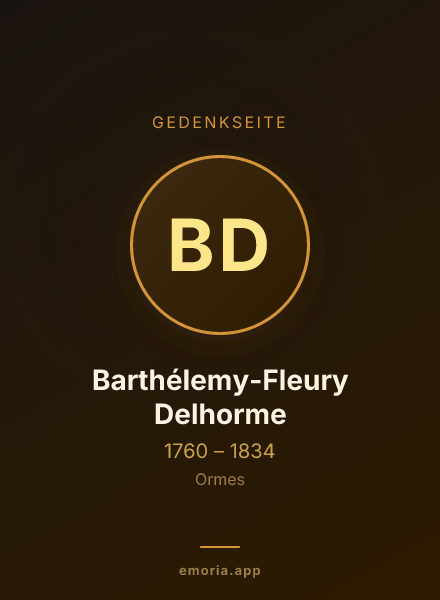 Gedenkportrait von Barthélemy-Fleury Delhorme
