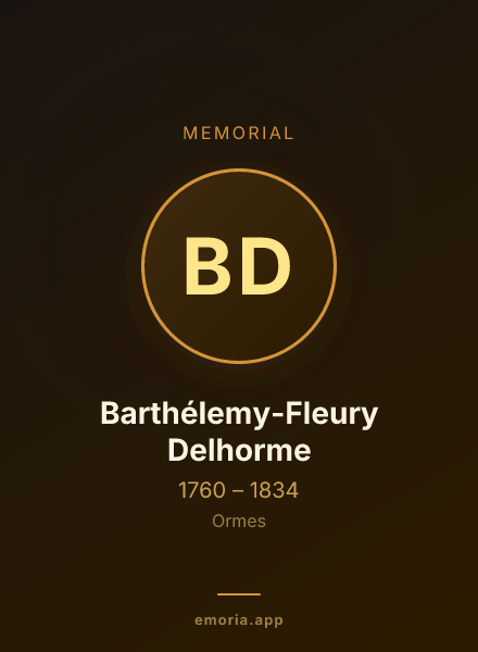 Memorial portrait of Barthélemy-Fleury Delhorme