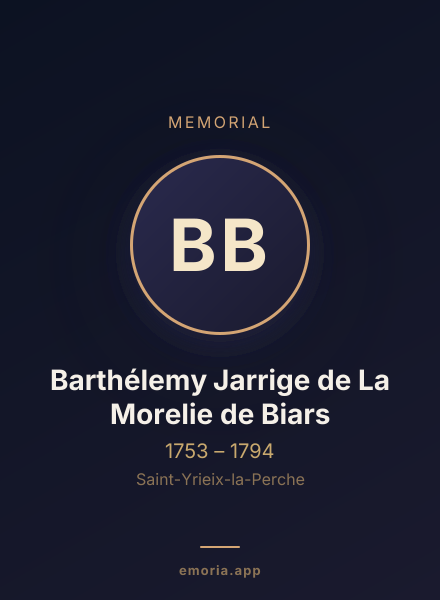 Memorial portrait of Barthélemy Jarrige de La Morelie de Biars