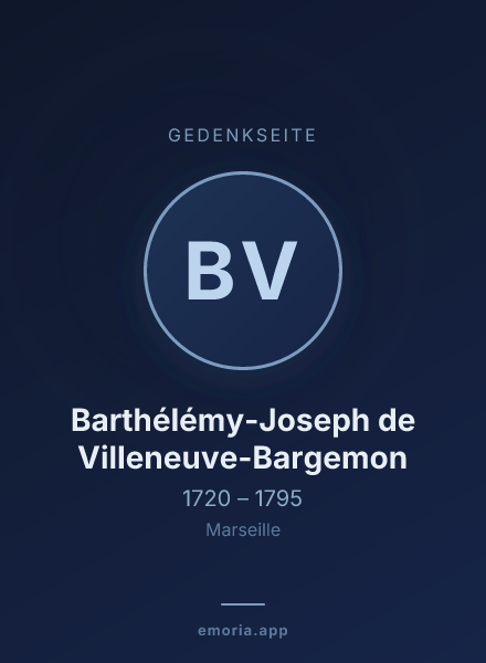 Gedenkportrait von Barthélémy-Joseph de Villeneuve-Bargemon