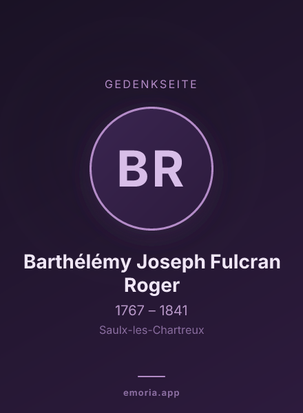 Gedenkportrait von Barthélémy Joseph Fulcran Roger