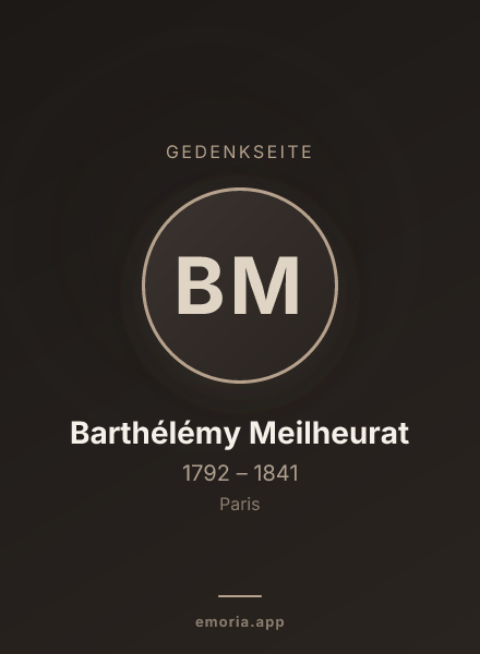 Gedenkportrait von Barthélémy Meilheurat