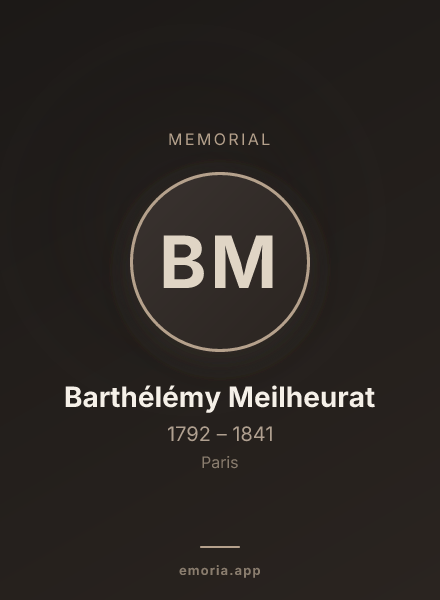 Memorial portrait of Barthélémy Meilheurat