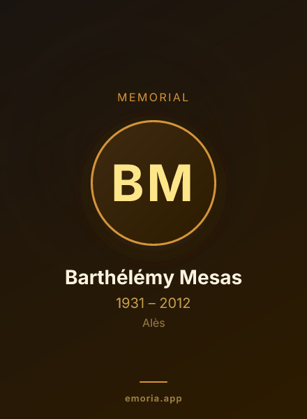 Memorial portrait of Barthélémy Mesas