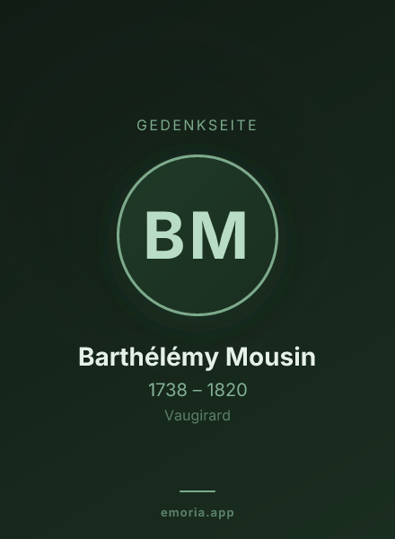 Gedenkportrait von Barthélémy Mousin