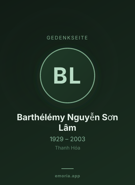 Gedenkportrait von Barthélémy Nguyễn Sơn Lâm