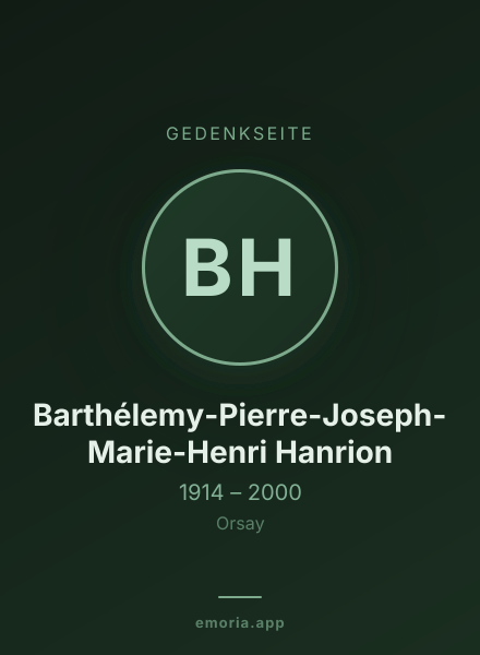 Gedenkportrait von Barthélemy-Pierre-Joseph-Marie-Henri Hanrion