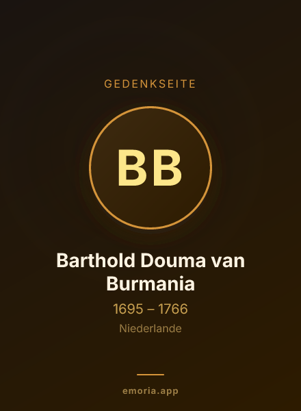 Gedenkportrait von Barthold Douma van Burmania