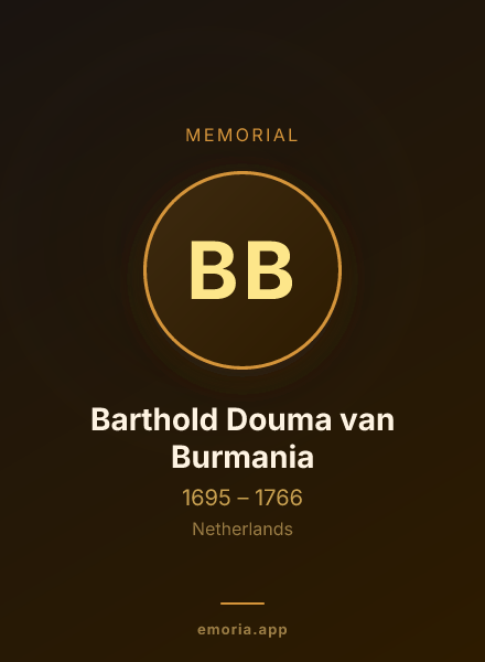 Memorial portrait of Barthold Douma van Burmania