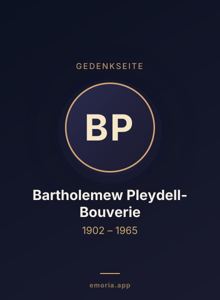 Gedenkportrait von Bartholemew Pleydell-Bouverie