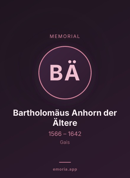 Memorial portrait of Bartholomäus Anhorn der Ältere