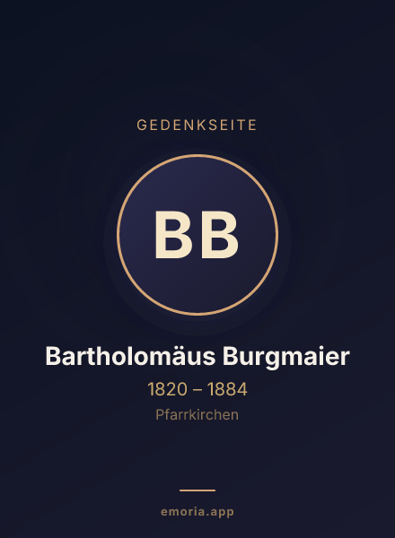 Gedenkportrait von Bartholomäus Burgmaier